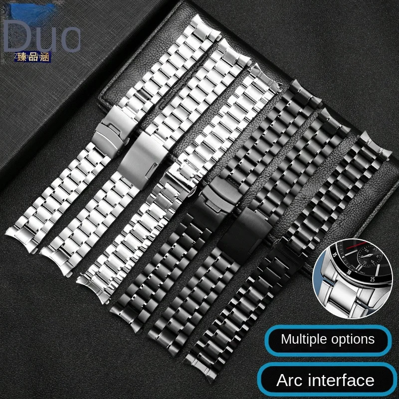 For Seiko Curved End Stainless Steel Strap Men 20mm 22mm High Quality Metal Watchband Watch Chain Bracelet 251027