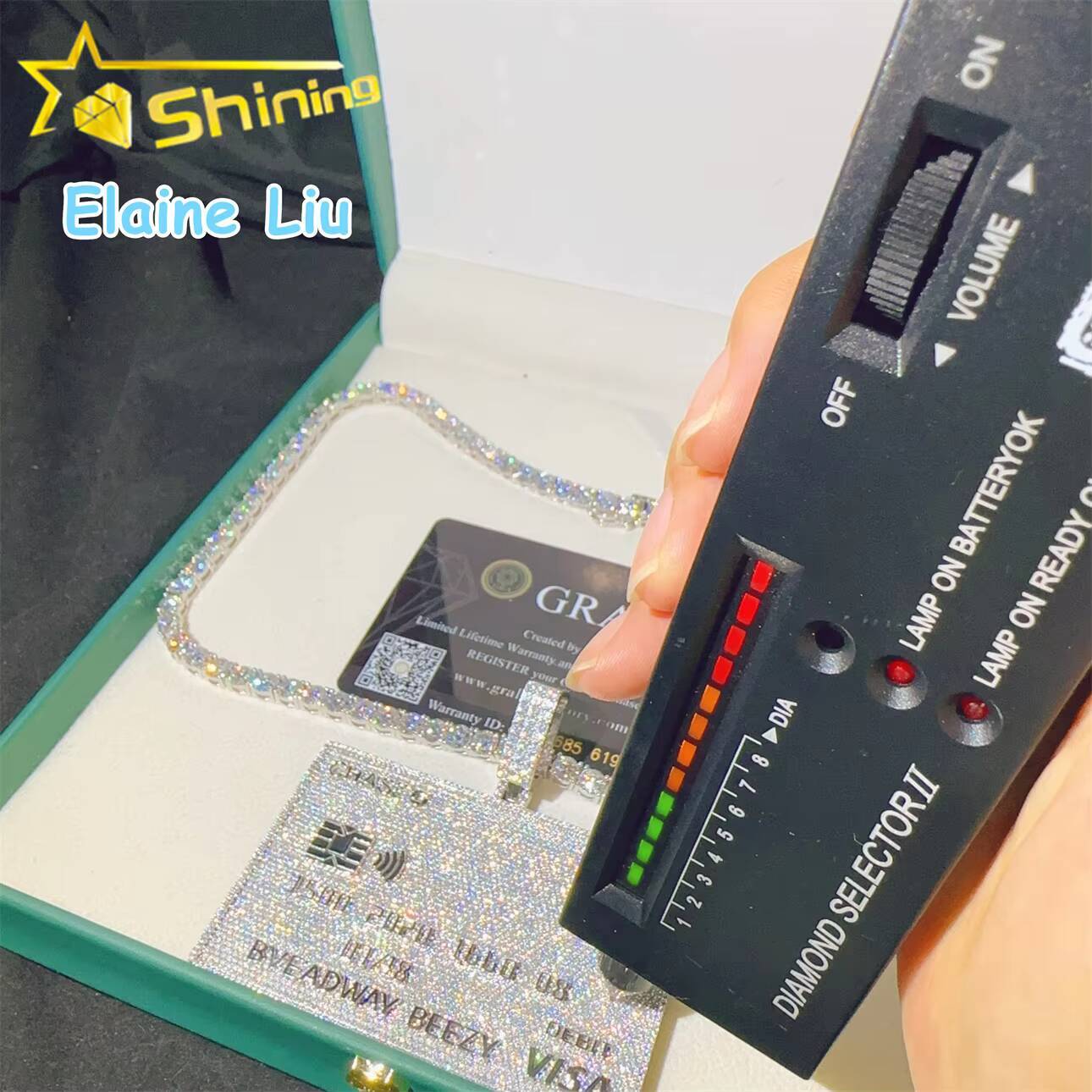 GRA Certificated Hip Hop Jewelry Moissanite Diamond Pendant D Color VVS Moissanite Diamond Rapper Pendant