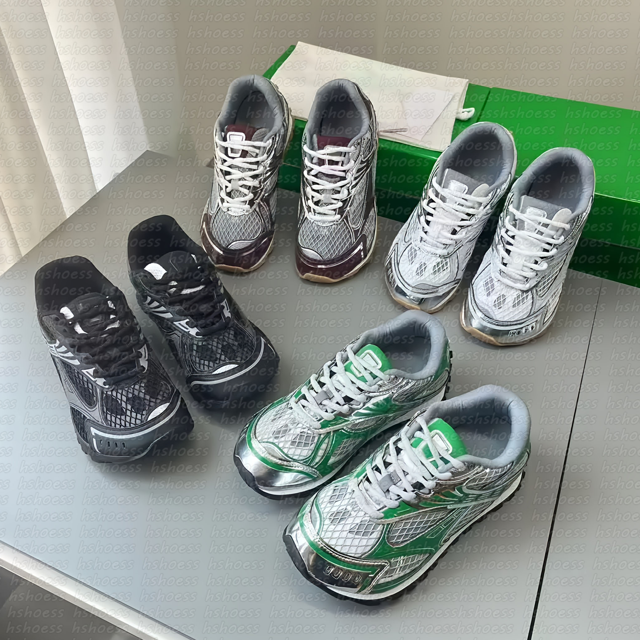 Designer Sneaker Orbit Shoes Men Women Sneakers Sports Breathable Leather Mesh Matching Lace Up Casual Thick Soled Mixed Color Running Shoes35-46