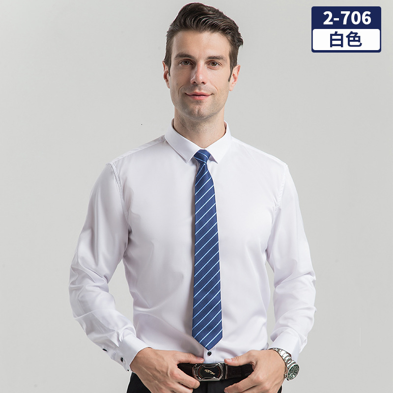 Business Commuting Gentleman Cardigan Long Sleeve Shirt Men Black Shirt Slim Fit Business Formal Solid Color Shirt