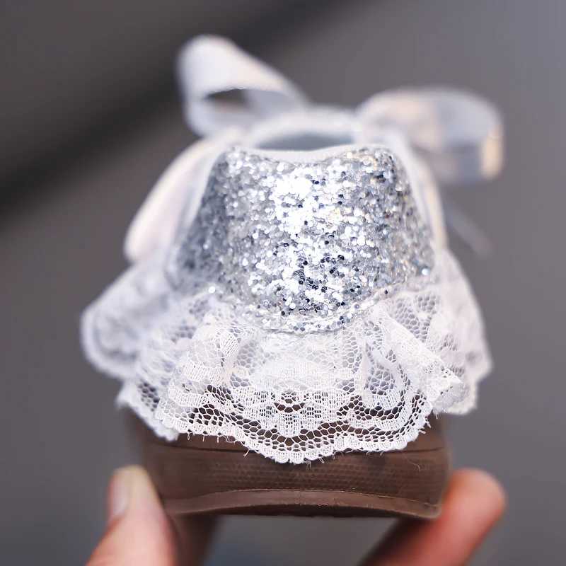 Children Casual Shoes Toddler Baby Girls Bow Sequin Sneakers Glitter Soft Sole Nonslip Sports Shoes Fashion Solid Board Shoes S251027