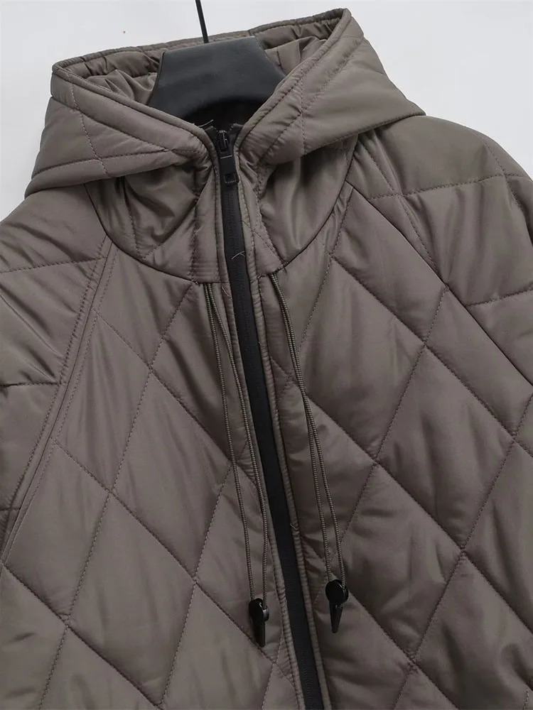 Cottonpadded Clothes Womens Autumn Winter Parkas Hooded Quilted Cotton Jacket Female Long Coat Streetwear Warm Overcoat 251027