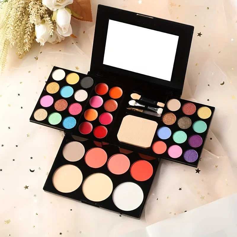 Mini Travel Size Makeup Palette Kit Waterproof Eyeshadow Blush Pressed Powder Lipstick Set Women Korean Cosmetics COLOR01XJ251027