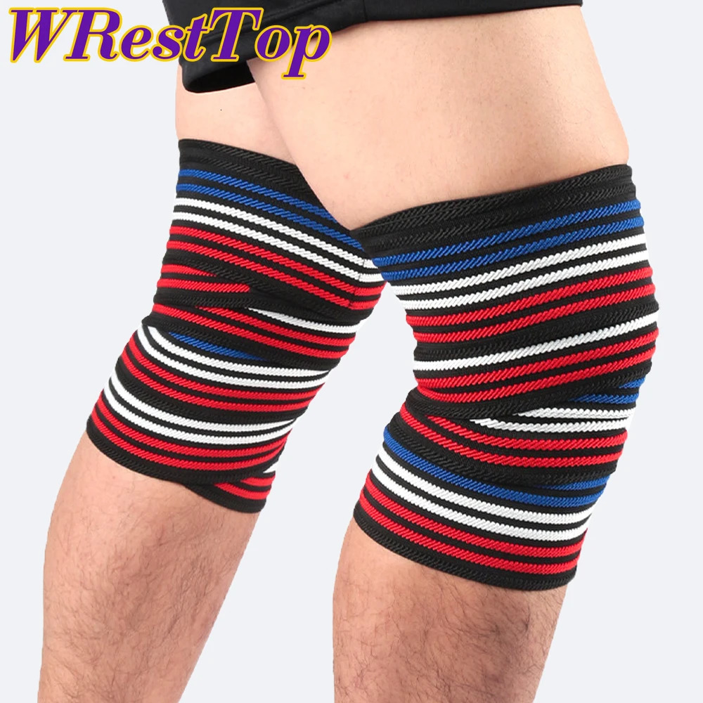 Elastic Knee Wrap Compression Bandage Adjustable Training Knee Sleeves for Cross Fitness Squats Powerlifting Weightlifting 251023