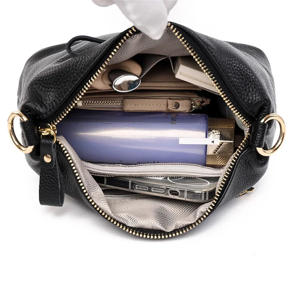 High Quality Genuine Leather Women Tote Bag Soft Cowhide Ladies Shoulder Crossbody Bags 2024 Fashion Female Messenger Sac 251027