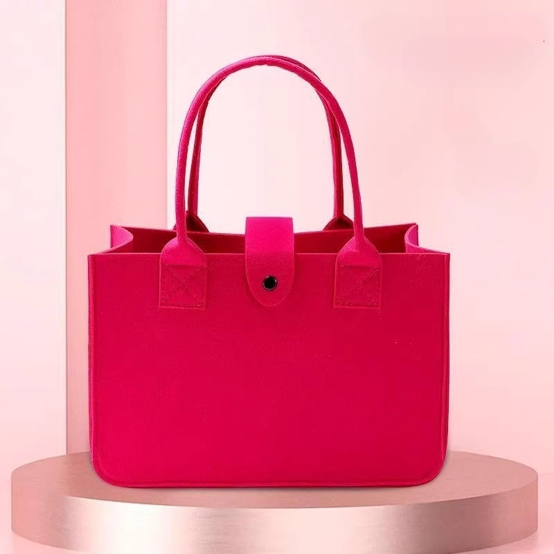 Designer's new colored felt bag, large capacity portable handbag, storage felt bag, gift bag