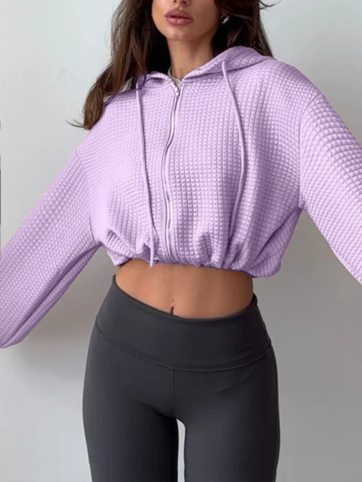 Ladies Casual Hoodie And Trousers Cotton Plaid TwoPiece Set Streetwear Sporty Comfortable Pants with Elastic Waist 251027