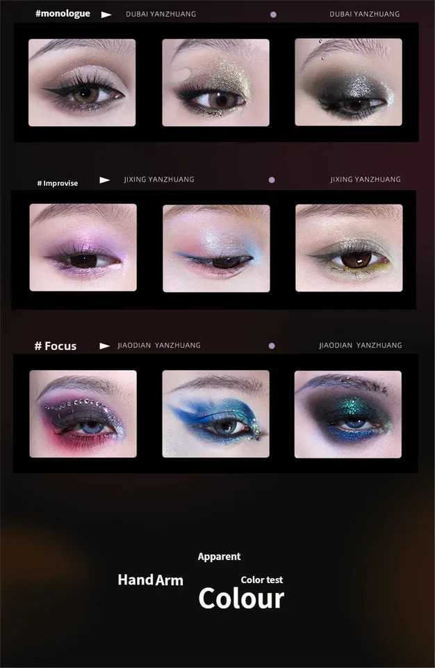 16 Color Green Pearl Eyeshadow Palette Waterproof LongLasting Diamond Shimmer Sparkling Crystal Eye Makeup for CosplayXJ251027