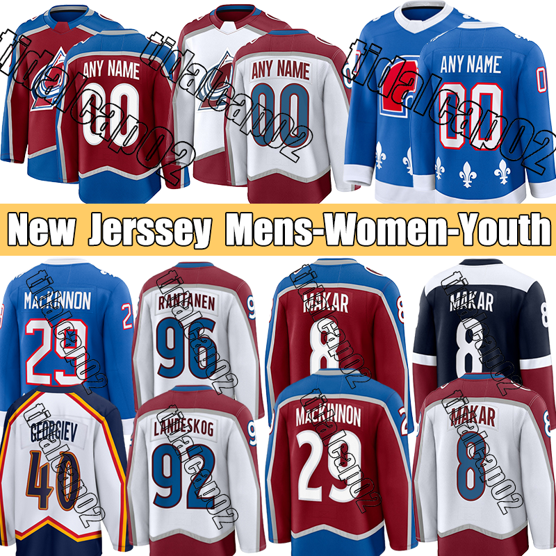 #92 Landeskog Cale Makar Collorado Avalanche jersey #8 Makar Ross Colton Miles Lehkonen MacKinnon Devon Hockey Jerseys #29 Nathan Wood Artturi Gabriel jersey 2025 New