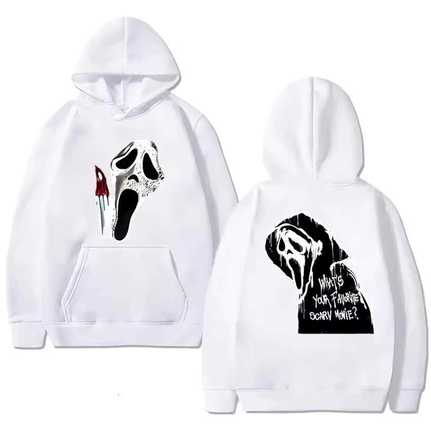 2025 New in gothic Double Sided printed streetwear Men women VI Ghostface Graphic Hoodie Unisex Fleece Long sleeve Sweatshirts W251027