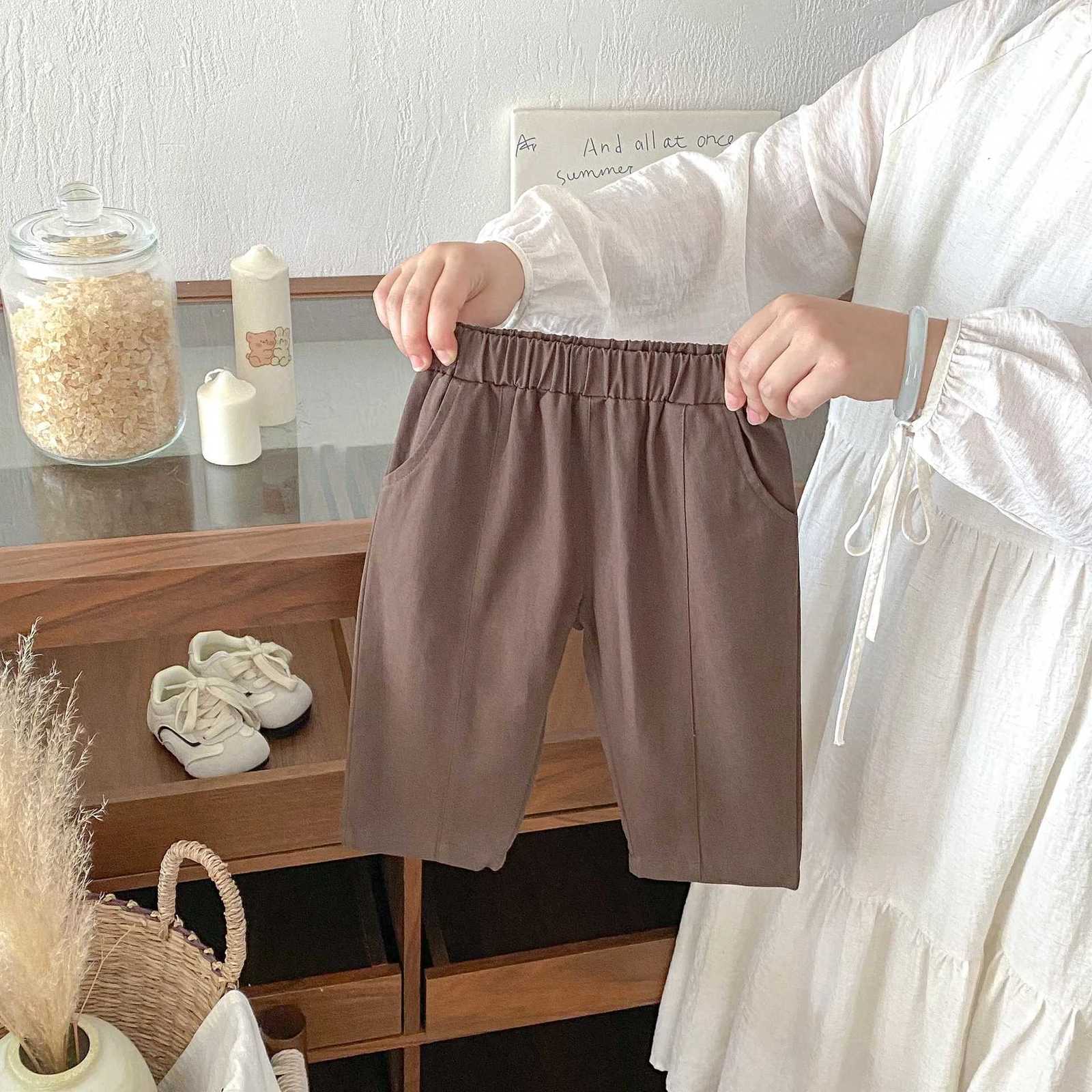 17 Y Kids Pants Autumn New Boys Trousers Full Length Girls Casual Pants Loose Style Children ClothesT251027