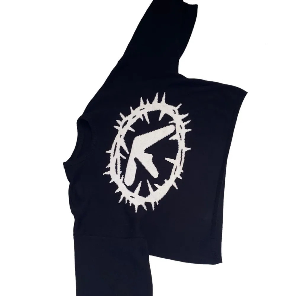 Punk Mens Sweater Aphex Twin Knit Y2k Autumn Pullover Goth Tops Women Vintage Knitwear Jumper Streetwear Korean Unisex Clothing 251024