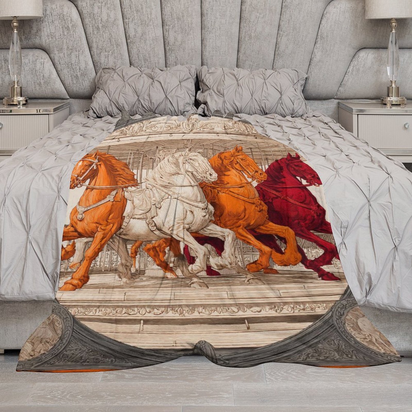 Custom H Designer Horse blanket blanket throw cashmere vibration blanket copert Home Travel Throw Summer Air Conditioner Beach home bedding blankets t