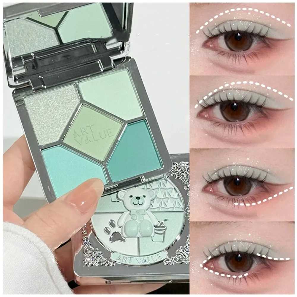 5 Colors Eyeshadow Palette Blush Highlight Pearly High Gloss Shimmer Pink Brown Fine Sequins Glitter Silkworm Eye Shadow MakeupXJ251027