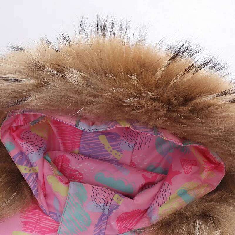 Children Boys Winter 2Pcs Clothes Set Real Fur Baby Girl Down Jacket Toddler Boy Jumpsuit 1-5 Years Kids Outerwear