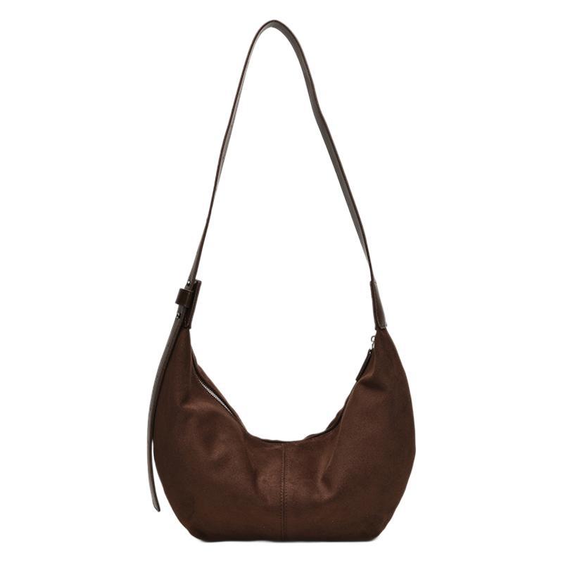 Chic Women's Double Strap Hobo Pouch in Soft Velvet Fabric | Versatile Design Ideal For All Seasons