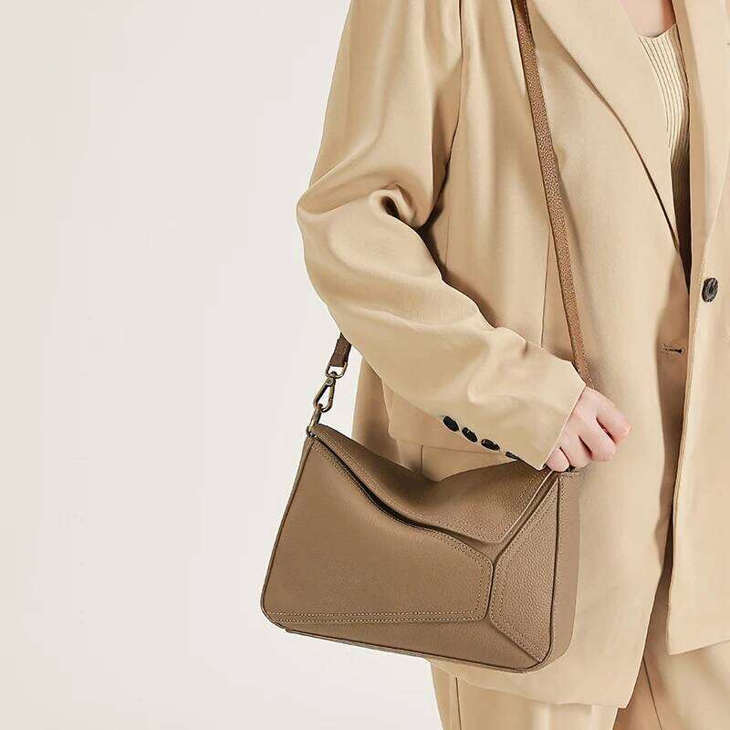 New Handbags High Quality Genuine Leather Women Tote Soft Cowhide Ladies Shoulder Crossbody Bags Fashion Summer Bag