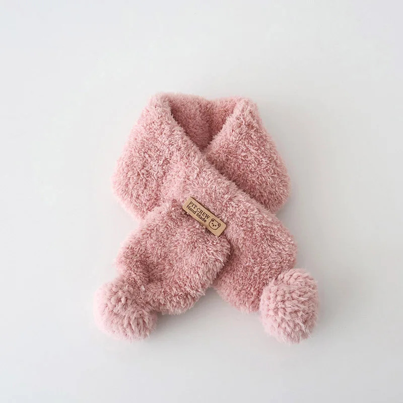 Thick Plush Winter Scarf for Boy Girl 15 Years Kids AntiCold Warm Short Neck Covers Outdoor Children Windproof Neckerchief 251027