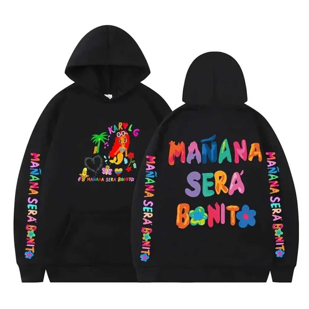 Female Singer Karol G Hoodies Manana Sera Bonito Printing Hoodie Bichota Multicolors Sweatshirts Y2k Fleece Hoody for Men Women W251027