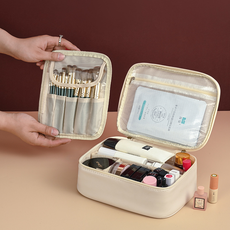 The Heart Disassembling Partition Cosmetic Bag Large Capacity Advanced Sense Multi-Function Cosmetic Wash Storage Bag