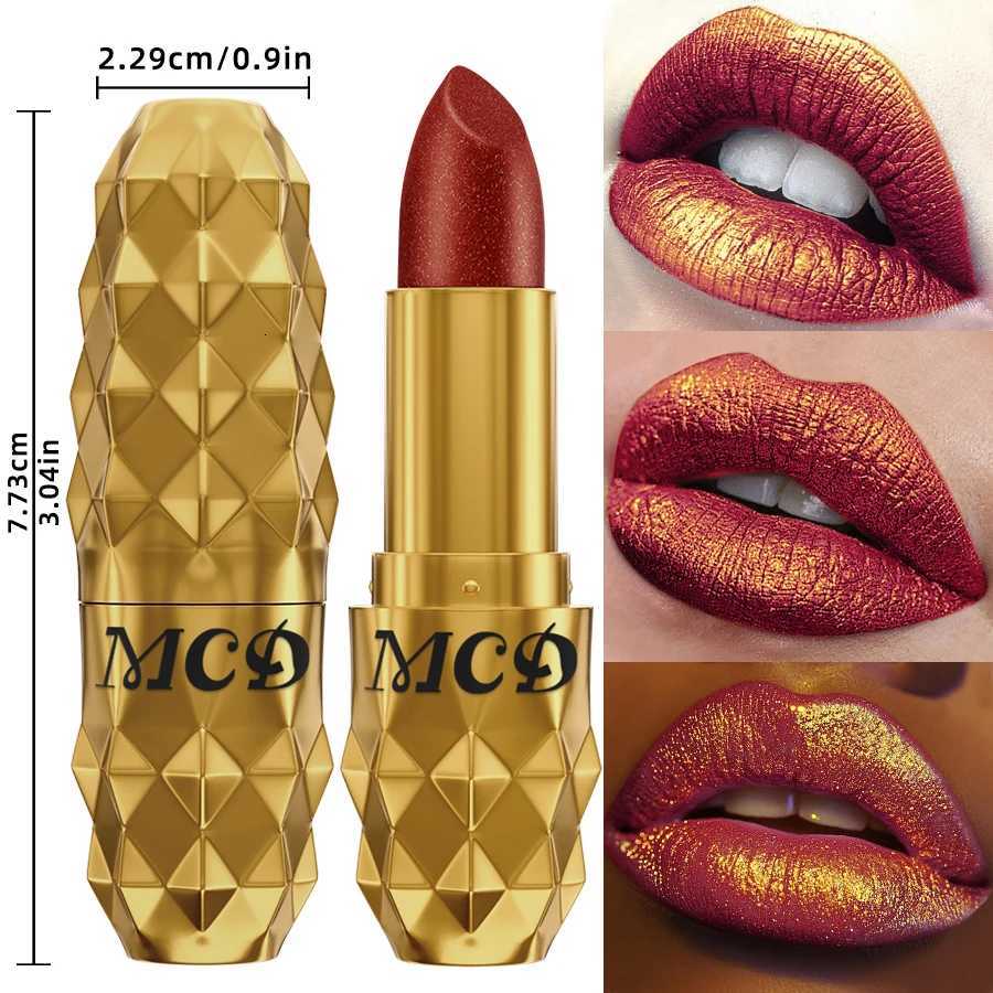 Matte Diamond Lipstick Waterproof Glitter Metallic High Lip Tint Pearlescent Pink Lip Makeup for Women Gift Cosmetic Lip Glaze W251027