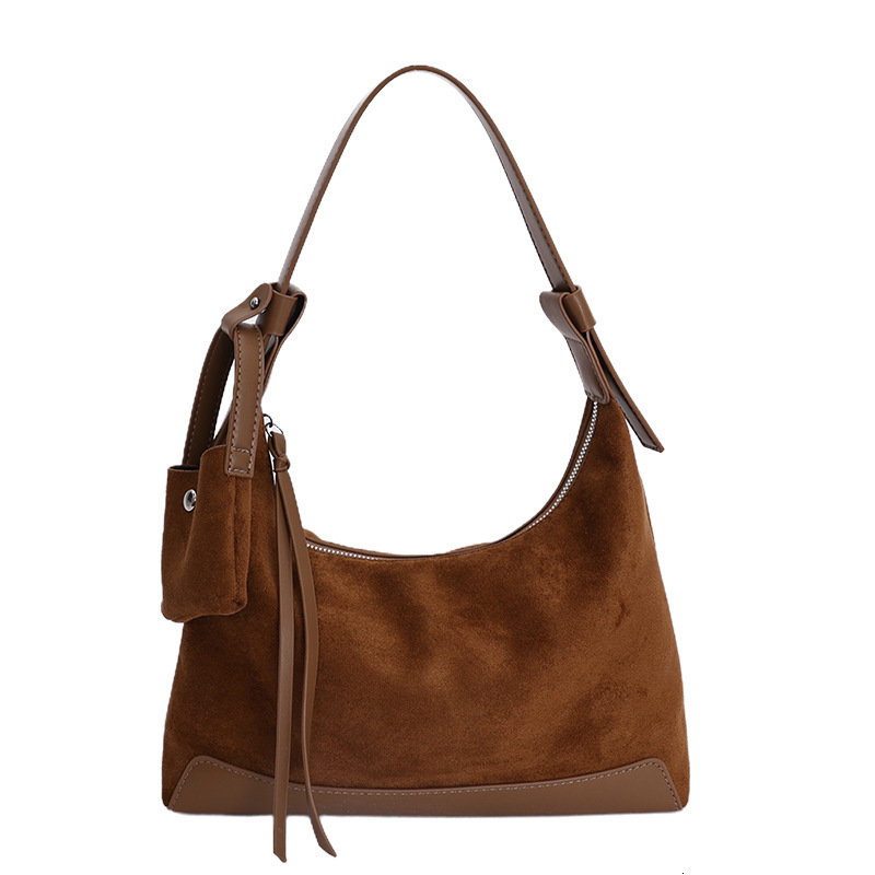 Free shipping designer bag Suede Velvet Handheld Underarm Bag for Women New Autumn and Winter Commuter Large Capacity Single Shoulder Crossbody Bag