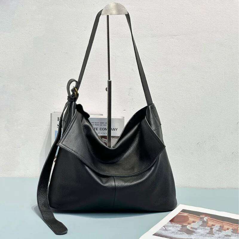 Designer Luxury Arliwwi Genuine Leather Women Bag Chic Large Capacity Tote New Style Big Leisure Soft Messenger Handbags