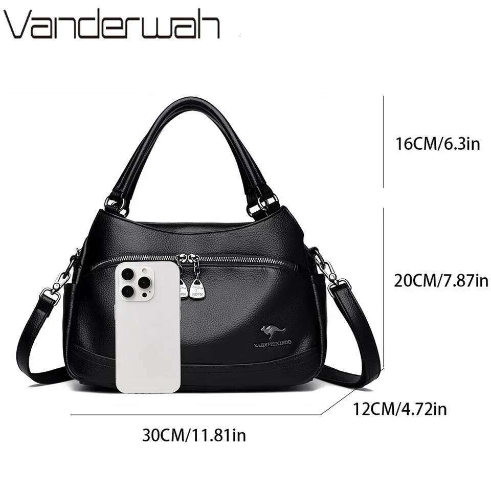 Fashion Soft Leather Handbag For Women Branded Shoulder Bags Crossbody Bag New Ladies Designer Purse Bolsos Mujeres