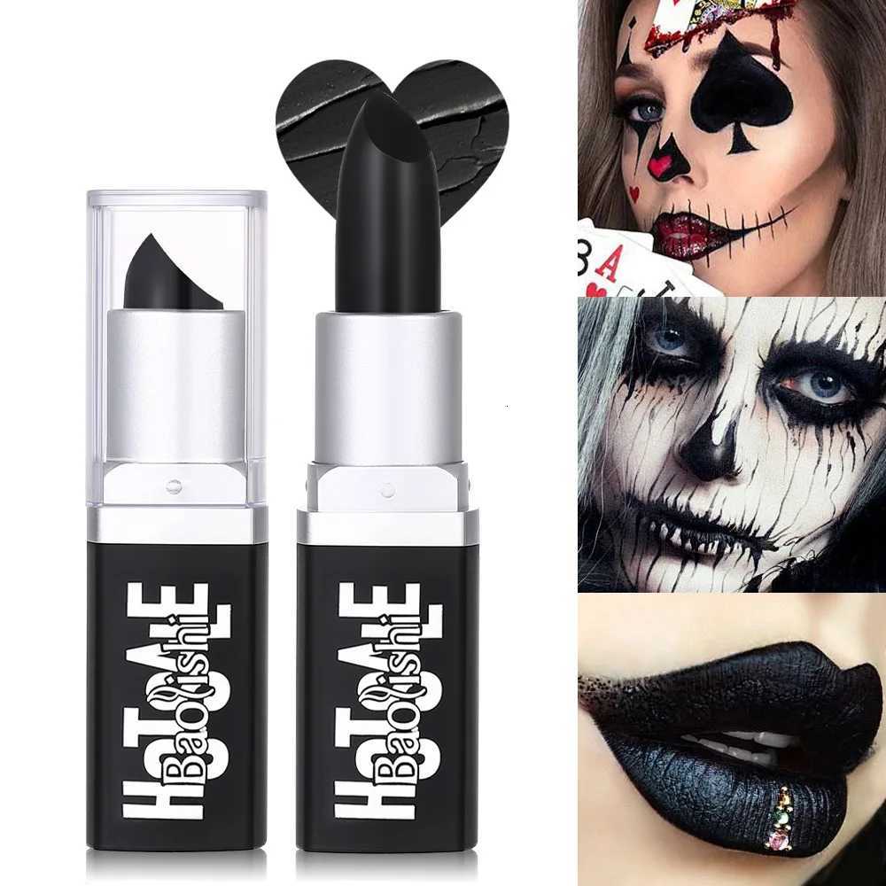 Black Lipstick Matte Lipsticks Waterproof Blue Vampire Color Holloween Party Makeup Maquillaje Lip Pencil Retro Dark Color W251027