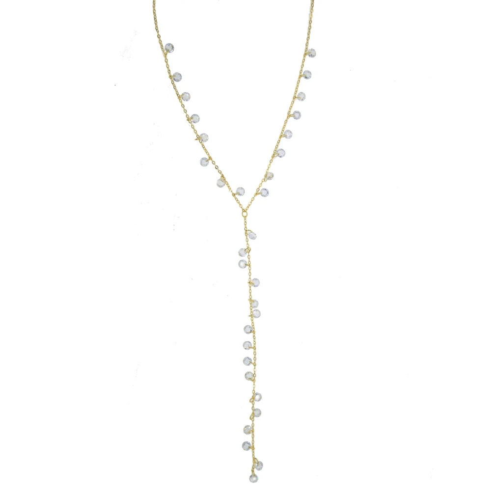 Fashion round zircon pendant Yshaped long chain necklace sexy ladies necklace jewelry gifts 251023