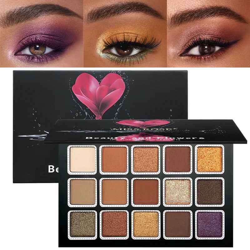 15 Colors Glitter Eyeshadow Palette Matte Waterproof Long Lasting Pressed Powder Cosmetics Kit Fashion Women Eye Makeup paletteXJ251027