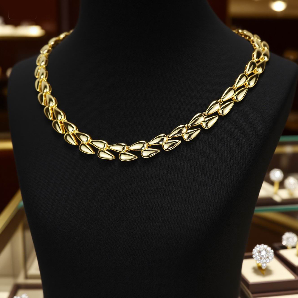 2025 New Arrivals Fashion Geometric Water Drop Shaped Necklace Paved Bling Cubic Zirconia Women Girl Party Wedding Jewelry