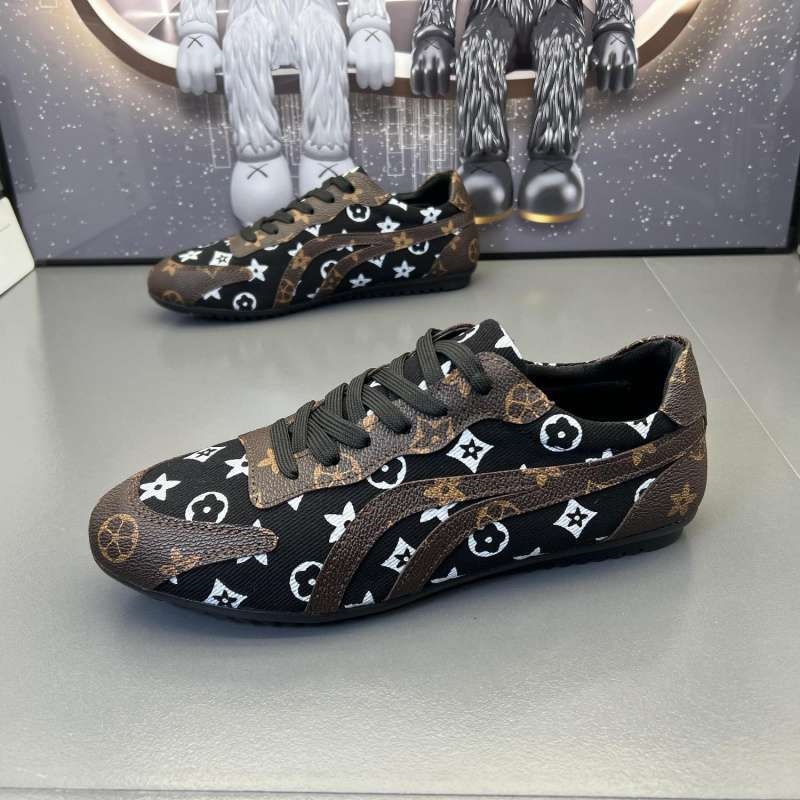Free shipping new men's casual shoes with lace up fashion printed board shoes black and white 38-44
