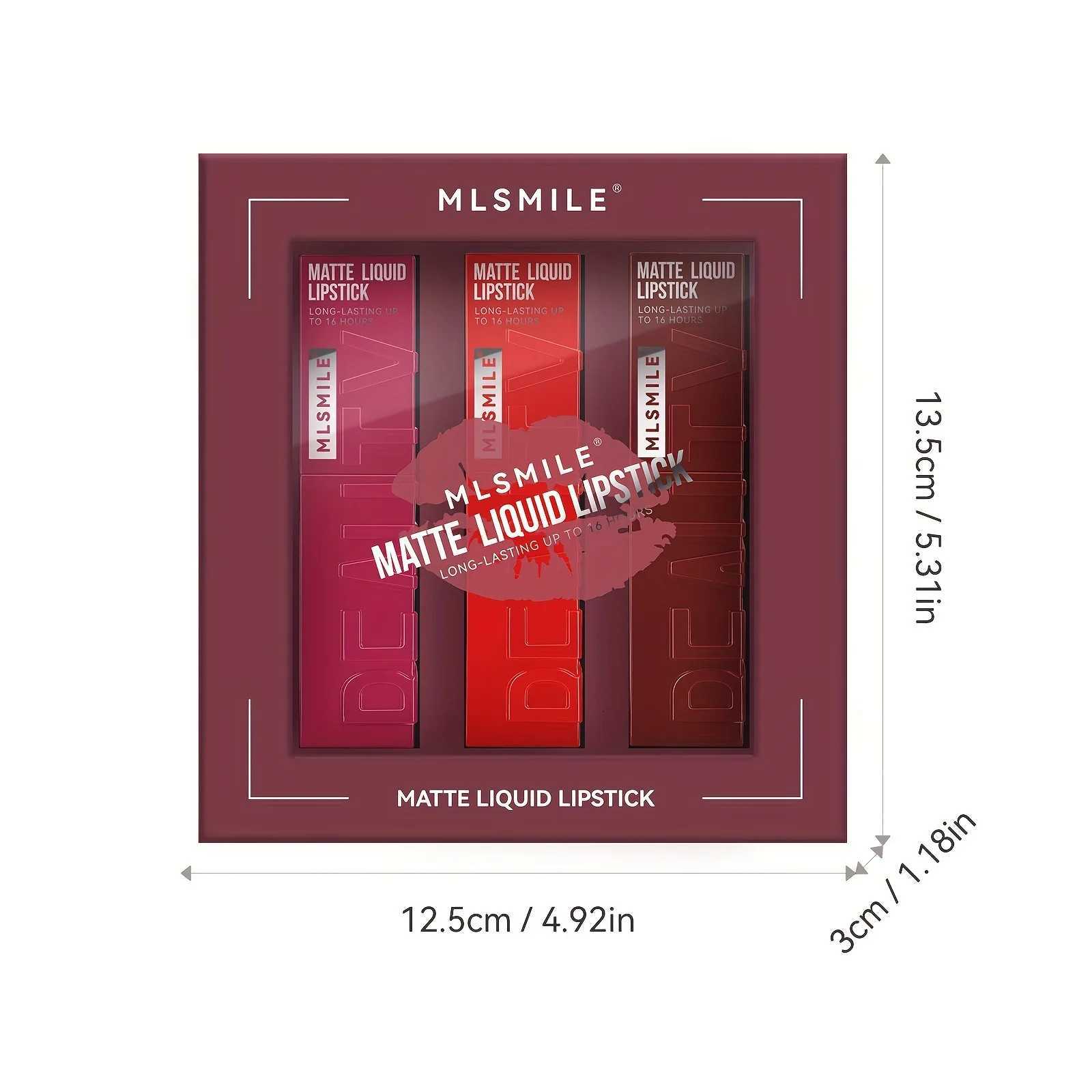 3 PCS Matte Ink Liquid Lipstick Long Lasting Velvet Nude Lip Gloss Nonstick Cup Waterproof Lips Tint Waterproof Make Up W251027