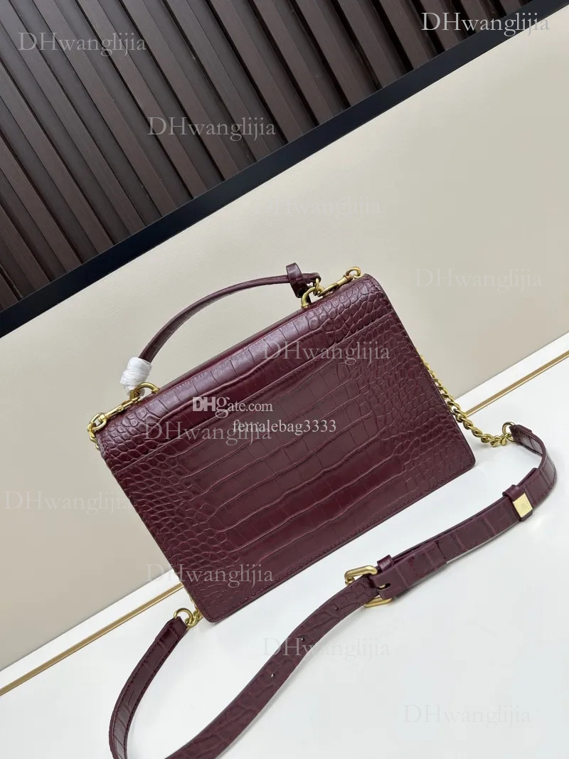 DHGM High quality fashion designer pleated Clamshell chain tote Classic Sunset Beautiful ladies organ bag