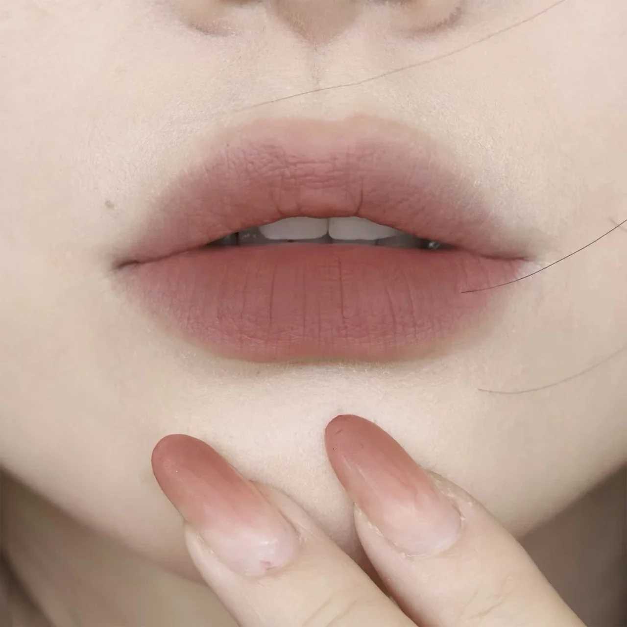 6Ccolors Matte Lipstick Crayon Milky Tea Purple Lip Tint Velvet Sexy Dark Red Lipstick Pen Nonstick Cup Lasting Brighten Makeup W251027