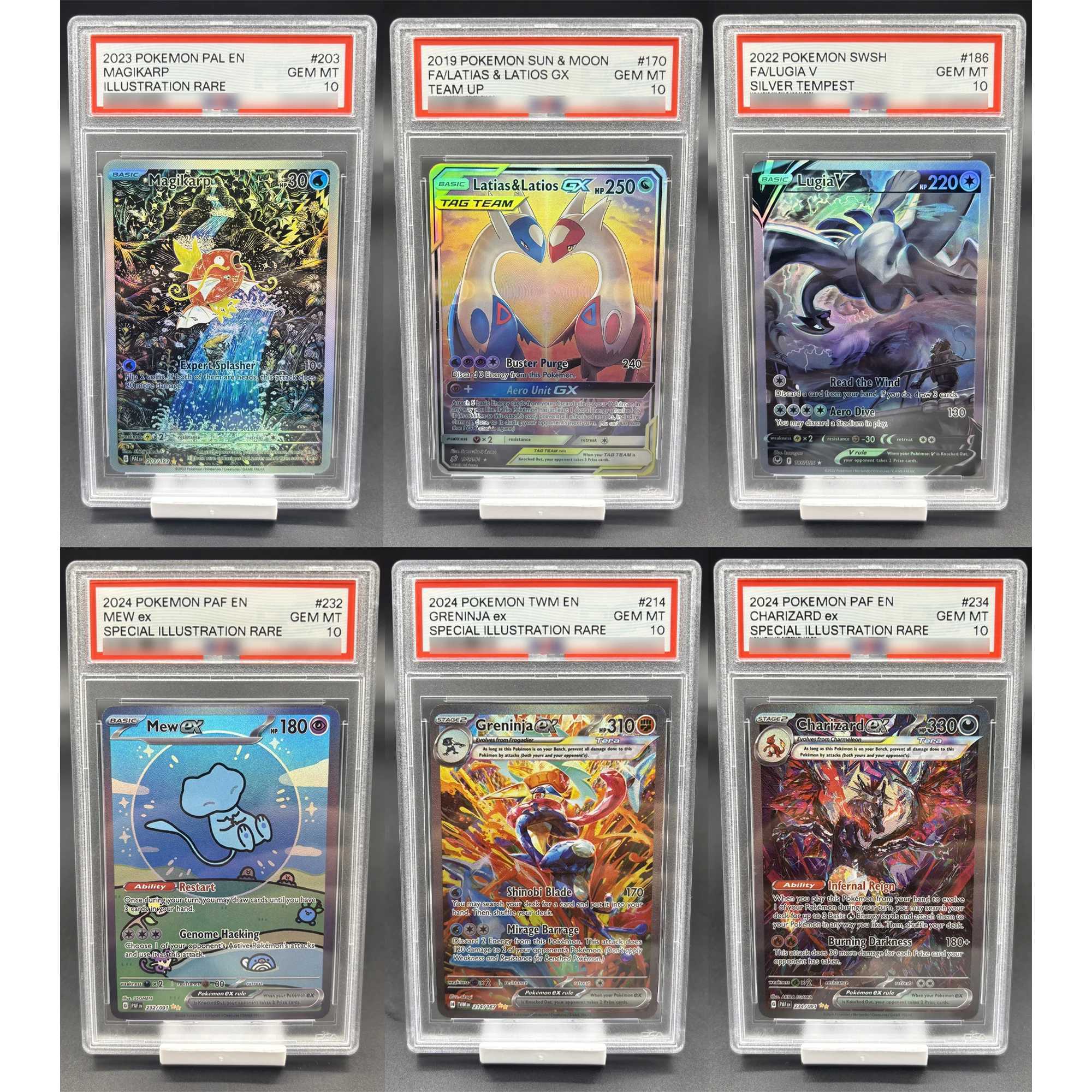 Diy Lugia Giratina Magikarp Mew 10Points Rating Card Latios Copy Version Game Anime Collection Cards Gift Toy L251026HL80