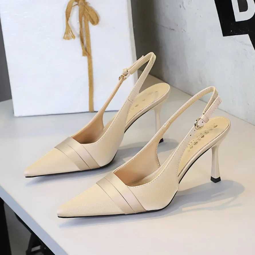 Elegant Silk Satin High Heels with Hollow out Design for Women Perfect for Parties And Special Occasis Thin Stiletto HeelXJ251027