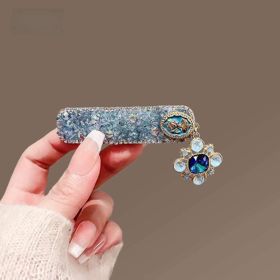 2025 New Flower Tassel Fashionable Crystal Side Bangs Pearl BB Clip Hairpin Hair Accessory