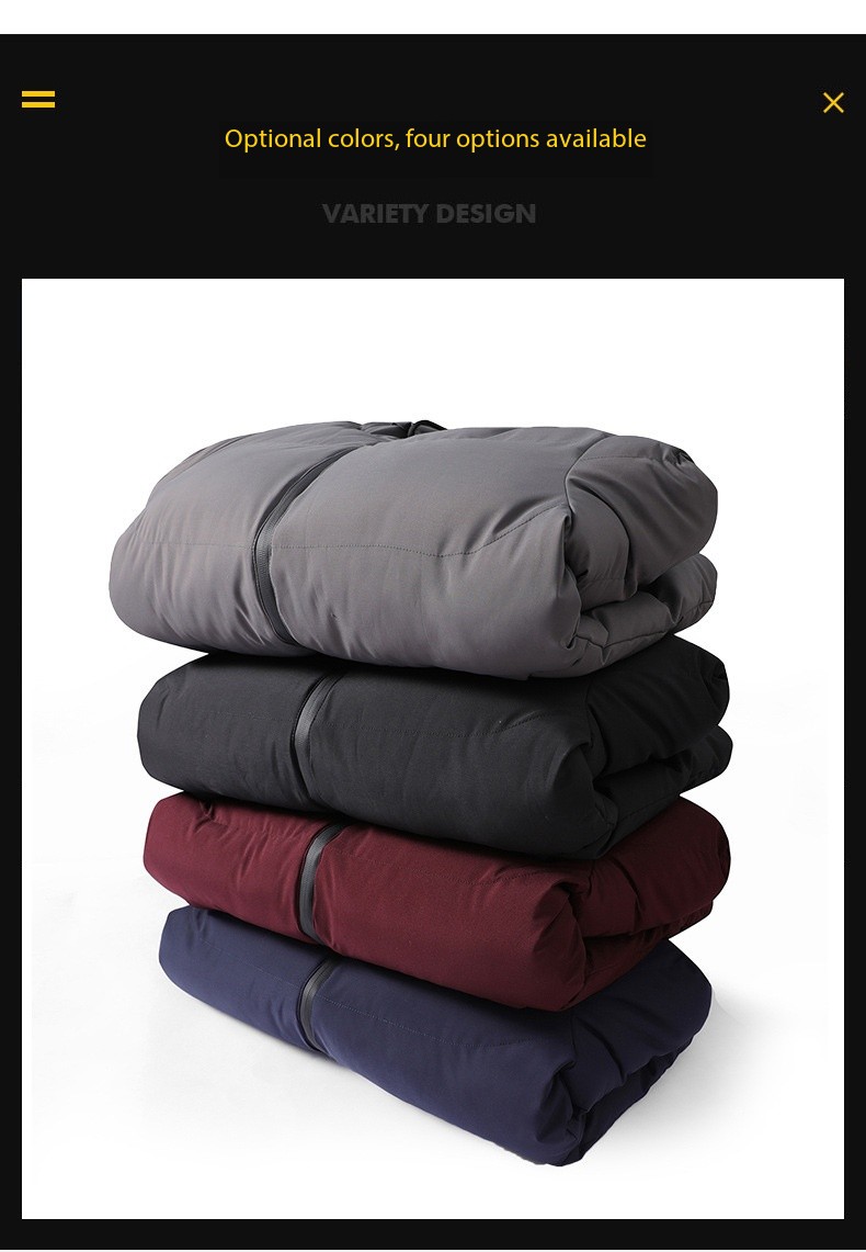 Men's Cotton Padded Jacket, Autumn Winter Thickened Hooded Solid Color Plus Size Men's Casual Coat European code: M-5XL