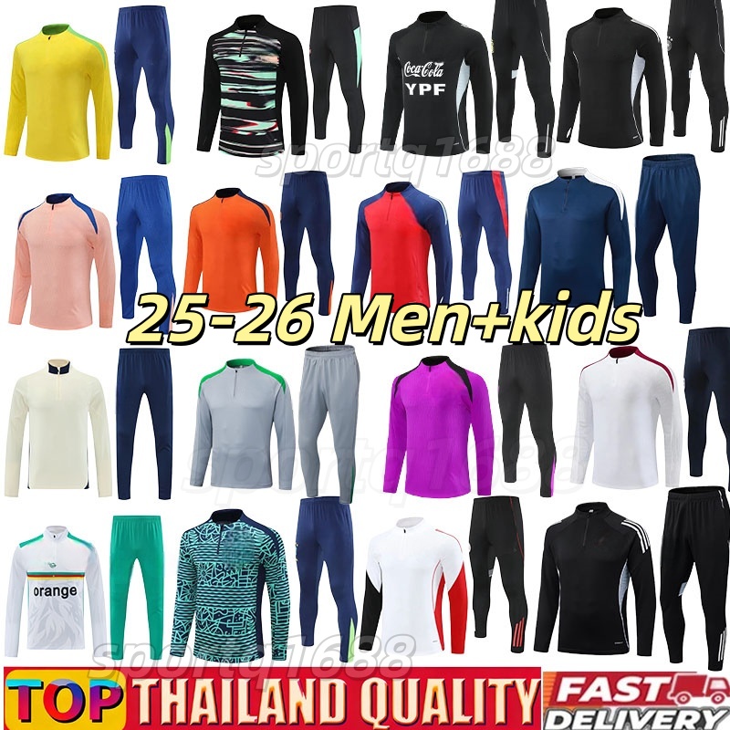 2025 2026 ENGLAND football training tracksuit soccer jersey KANE STERLING ZIYECH MOUNT FODEN SAKA 25 26 national training suit MEN KIDS football training sets