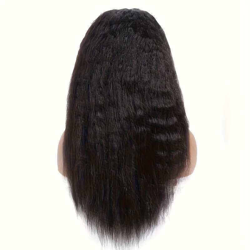 250% Density 5*5 Ready To Go Boy Deep Wave Beginners Kinky Front No Glue Lace Yaki Straight Human Hair Wigs Plucked For Women, Glueless Pre Cut Elegan