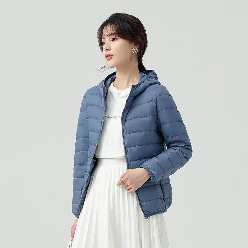 Ladies 2025 Short Light and Thin Thickened Warm Slim White Duck Down Fashion Jacket 251015