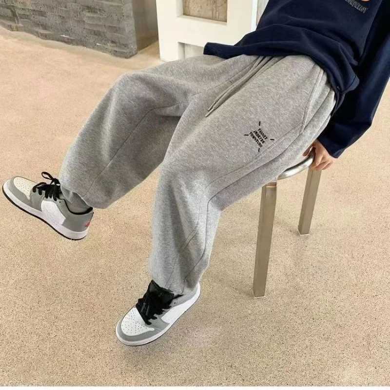 Autumn Kids Boys Thin Letter Sweatpant Ankle Length Harem Pant 3y Young Child Clothes Spring Girls Elastic Waist Sport TrousersT251027