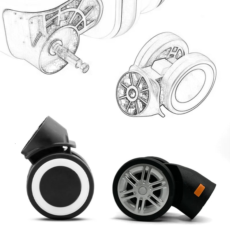 Removable Wheels Suitcase Universal Wheel Luggage Accessories Spare Parts for Trolleys Wheel Replacement Repair 251027