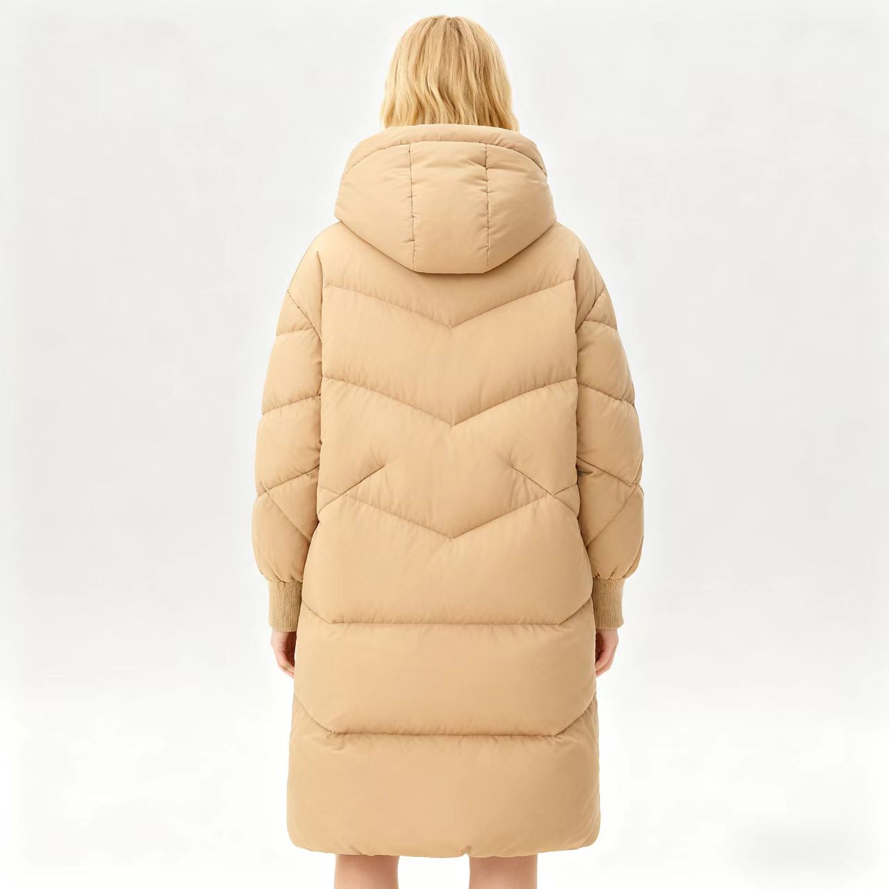 Women's Down & Parkas Elegant Mid-Length Down Coat with Hood for Ladies Durable Insulation & Comfort