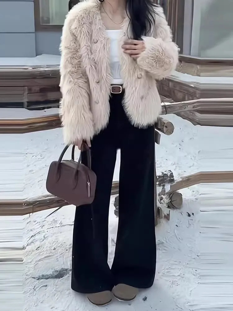 Casual Jeans Flare Pants High Waist Black Wide Leg Trousers Loose Fit Autumn Winter Style Straight Long for Women 251027