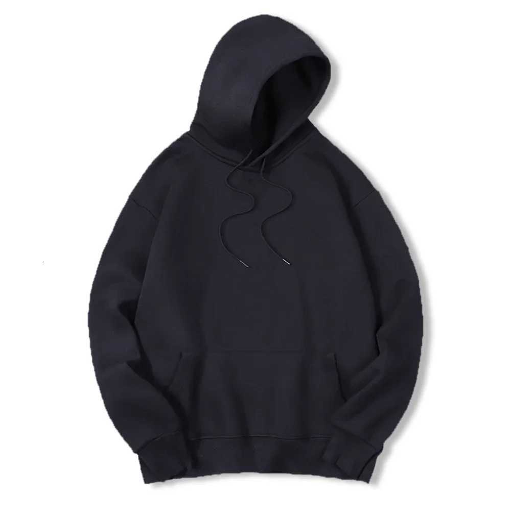 Mens Solid Color Hooded Sweaters Mens Warm Wool Sweater Fashionable Street Clothing Loose Breathable Jersey Brand Hooded W251027