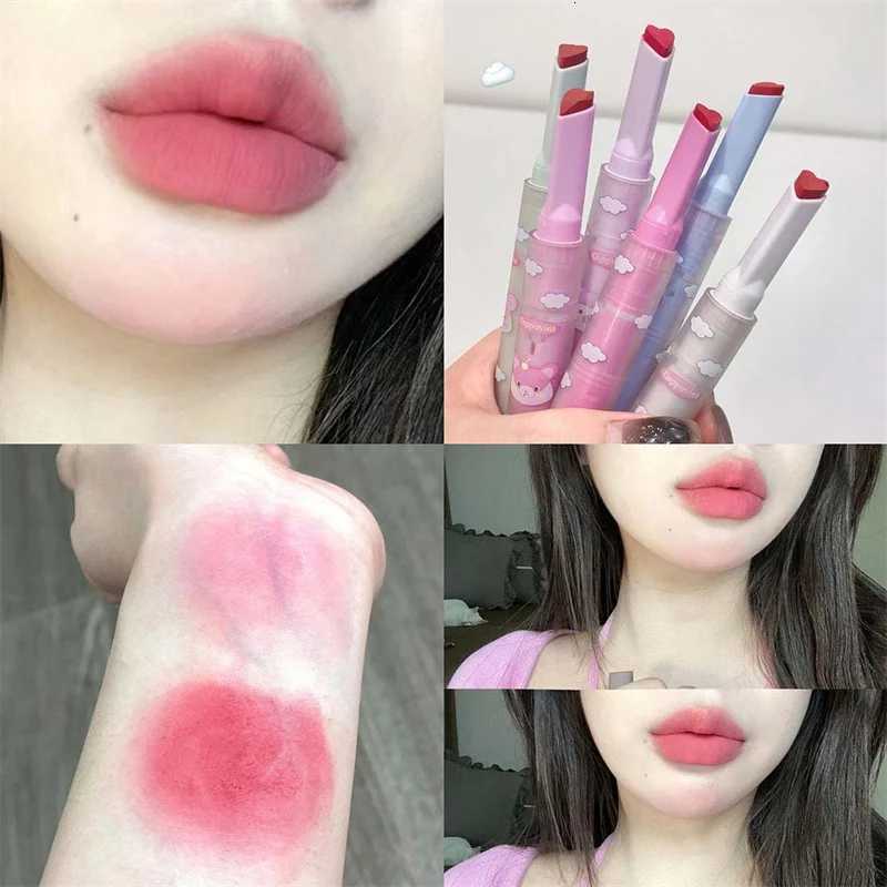 6 Colors Matte Lipstick Love Shape Waterproof Long Lasting Lip Sticks Not Fading Solid Velvet Lipsticks Women Make Up Cosmetics W251027