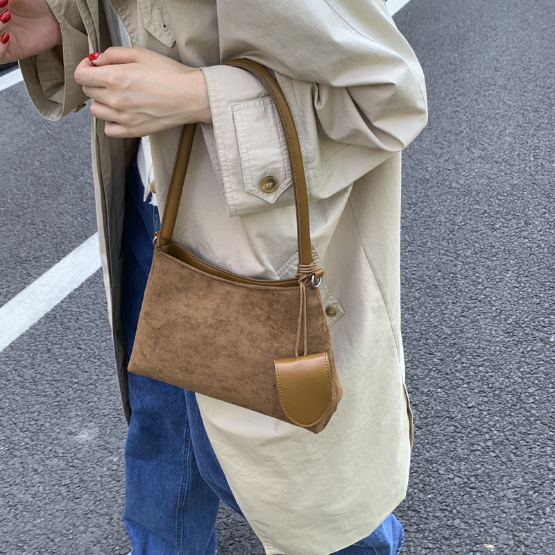 Free shipping designer bag New High-Value Versatile Fashionable Commuter Melad Suede Underarm Handbag Single Shoulder Crossbody Bag